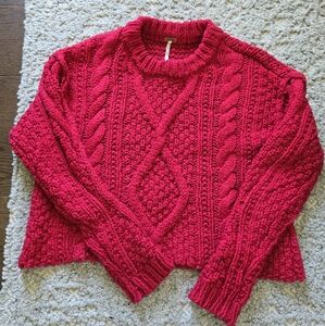 Free People Cutting Edge Cable Pullover Sweater